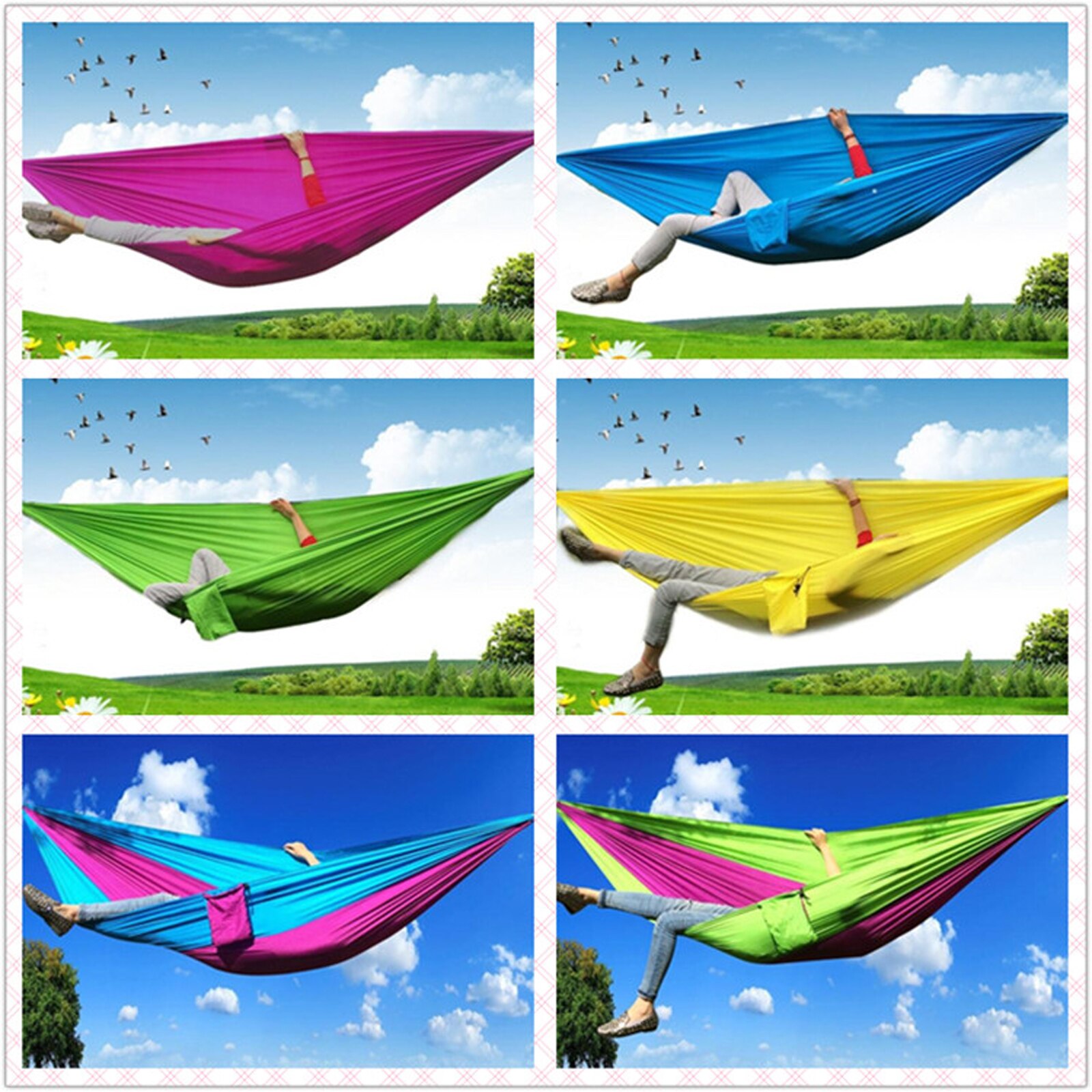 Cheap Goat Tents Double Hammock Travel Camping Chair Swing Beach Bed Rope Straps for Outdoor Camping Hiking Picnic Travel Tents 